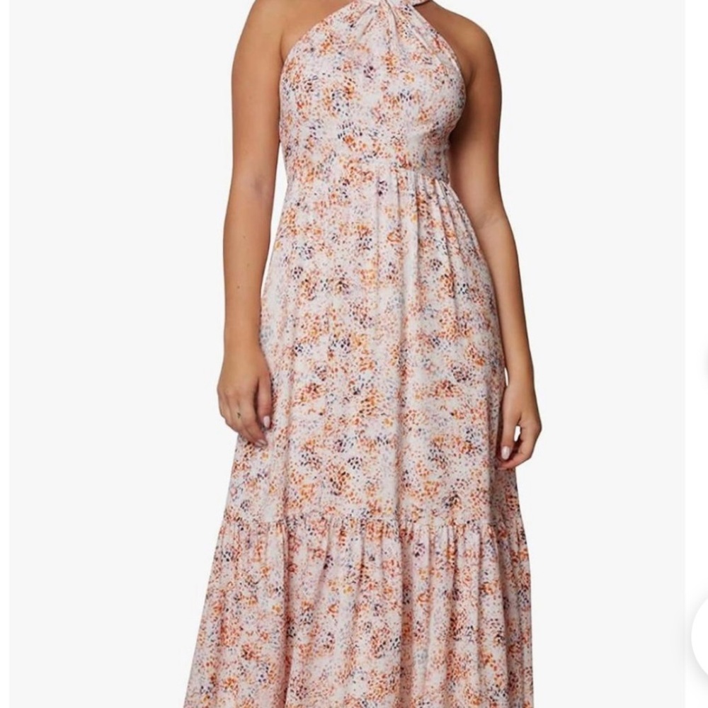 Laundry By Shelli Segal Pink and Orange Maxi Dress